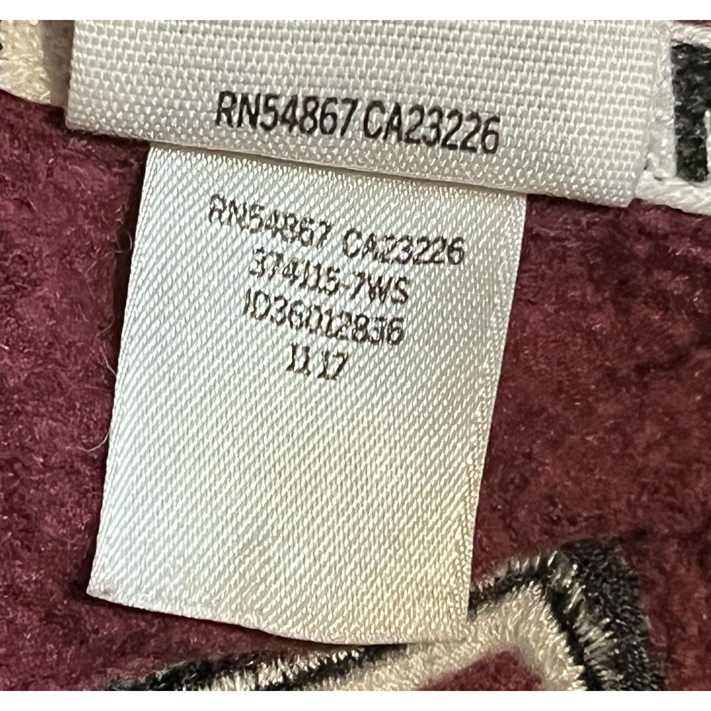 PINK Victorias Secret Graphic Spell out 1/4 Zip Pullover Womens M Burgundy Red - Picture 8 of 9